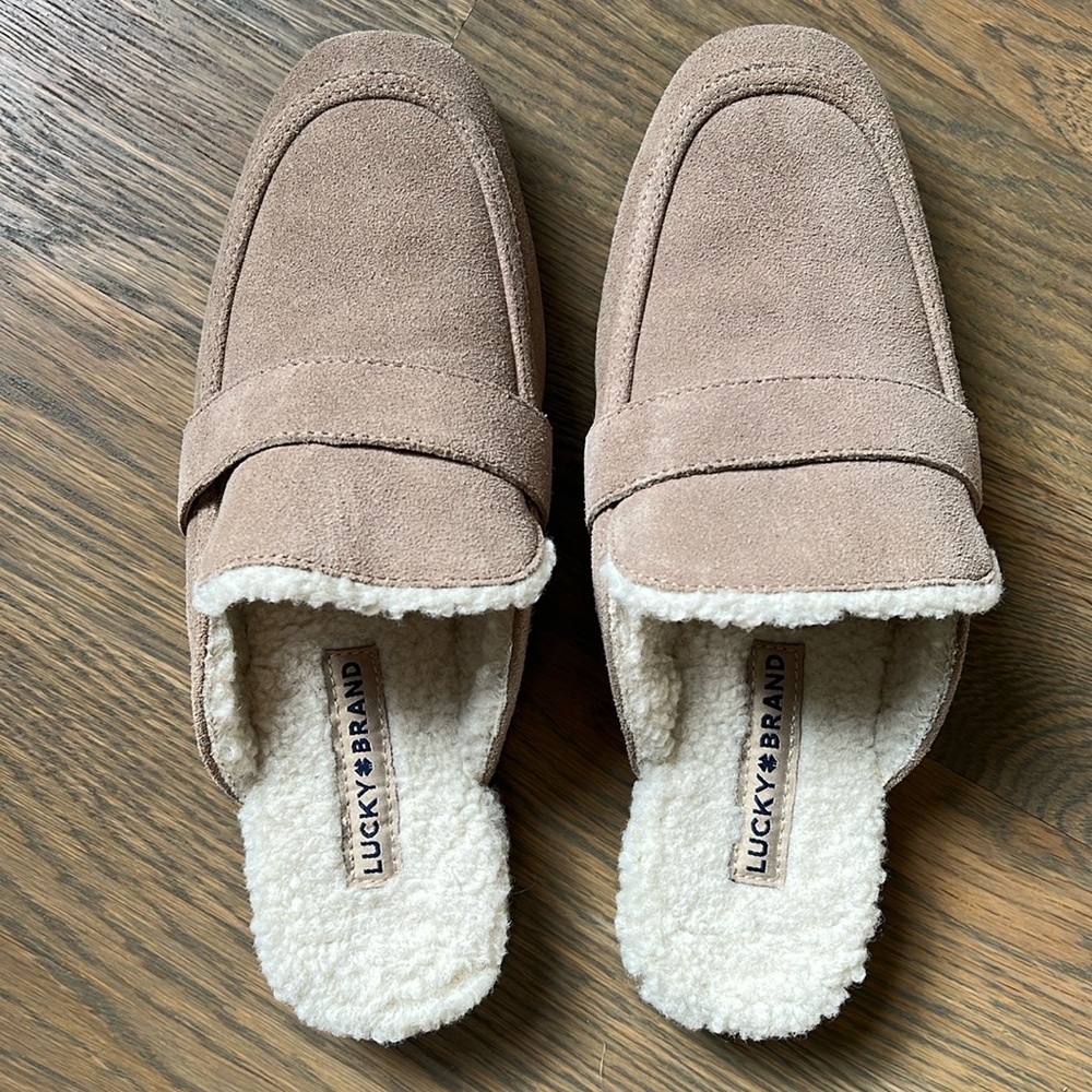 Lucky Brand Khaki Mules